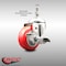 Service Caster 3 Inch 316SS Red Polyurethane Swivel 12mm Threaded Stem Caster with Brake SCC-SS316TS20S314-PPUB-RED-TLB-M1215 - alternate 1